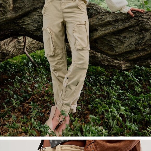 new FREE PEOPLE WE THE FREE can't compare slouch jeans pants L large - Picture 4 of 5